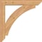 Ekena Millwork Thorton Slat Smooth Bracket w/ Offset Brace, Western Red Cedar, 5 1/2"W x 30"D x 30"H BKT0604X30X30THR06SWR - alternate 2